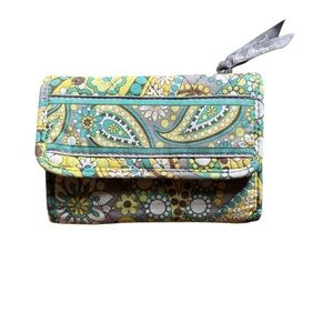 Vera Bradley Lemon Parfait Wallet - Green and Yellow